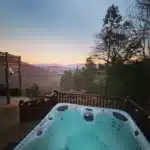 Viewtopia hot tub in winter